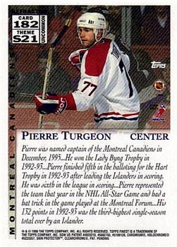 1995-96 Finest - Refractors #182 Pierre Turgeon Back