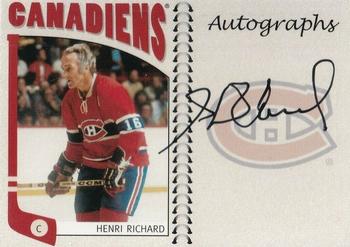2004-05 In The Game Franchises Canadian - Autographs #A-HR Henri Richard Front