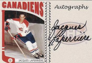2004-05 In The Game Franchises Canadian - Autographs #A-JL Jacques Laperriere Front