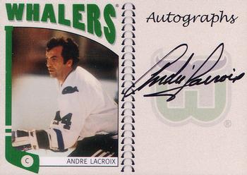 2004-05 In The Game Franchises Update - Autographs #A-ALX Andre Lacroix Front