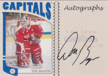 2004-05 In The Game Franchises US East - Autographs #A-DBR Don Beaupre Front