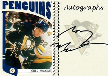 2004-05 In The Game Franchises US West - Autographs #A-GMA Greg Malone Front