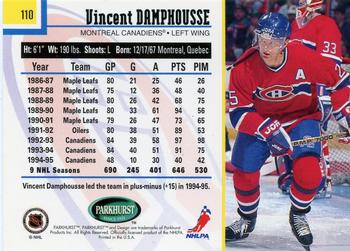 1995-96 Parkhurst International #110 Vincent Damphousse Back