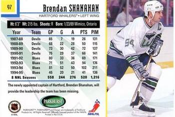 1995-96 Parkhurst International #97 Brendan Shanahan Back