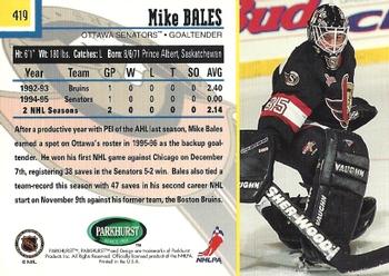 1995-96 Parkhurst International #419 Mike Bales Back