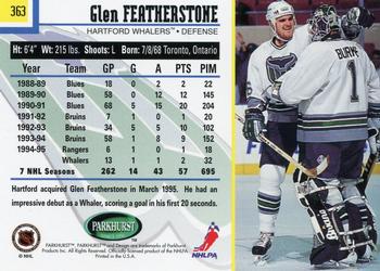 1995-96 Parkhurst International #363 Glen Featherstone Back