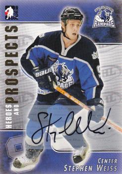 2004-05 In The Game Heroes and Prospects - Autographs #A-U-SW Stephen Weiss Front