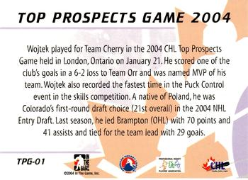 2004-05 In The Game Heroes and Prospects - Top Prospects Game 2004 #TPG-01 Wojtek Wolski Back