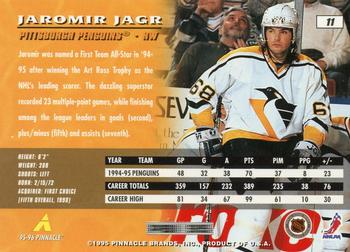 1995-96 Pinnacle #11 Jaromir Jagr Back