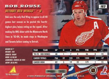 1995-96 Pinnacle #163 Bob Rouse Back