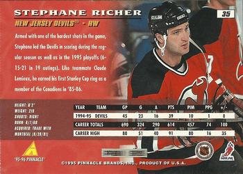 1995-96 Pinnacle #35 Stephane Richer Back