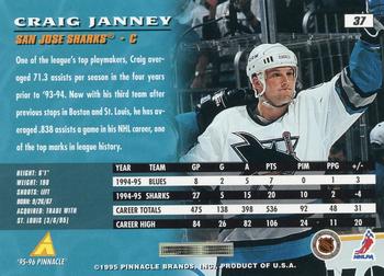 1995-96 Pinnacle #37 Craig Janney Back