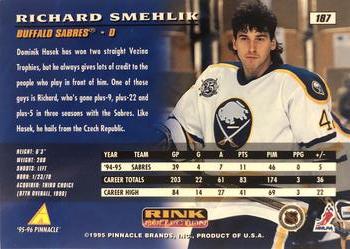 1995-96 Pinnacle - Rink Collection Artist's Proofs #187 Richard Smehlik Back