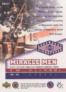 2004-05 UD Legendary Signatures - Miracle Men #USA17 Eric Strobel Back