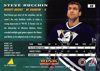 1995-96 Pinnacle - Rink Collection #58 Steve Rucchin Back