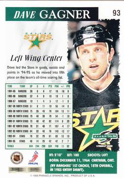 1995-96 Score #93 Dave Gagner Back