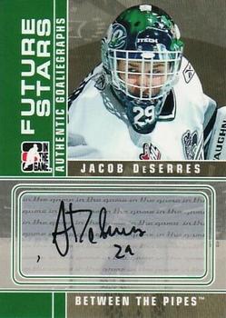 2008-09 In The Game Between The Pipes - Autographs #A-JD Jacob DeSerres  Front