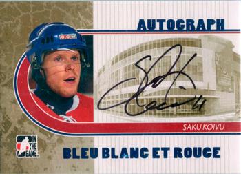 2008-09 In The Game Bleu Blanc et Rouge - Autographs #A-SK1 Saku Koivu Front