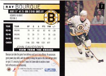 1995-96 SkyBox Impact #7 Ray Bourque Back