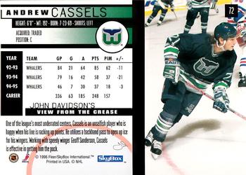 1995-96 SkyBox Impact #72 Andrew Cassels Back