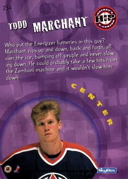 1995-96 SkyBox Impact #234 Todd Marchant Back