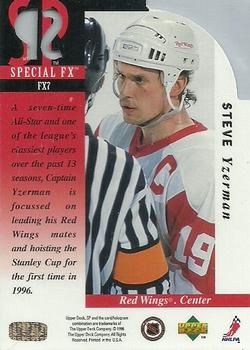 1995-96 SP - Special FX #FX7 Steve Yzerman Back