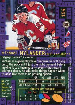 1995-96 Stadium Club #154 Michael Nylander Back