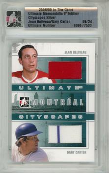 2008-09 In The Game Ultimate Memorabilia - Cityscapes #9 Jean Beliveau / Gary Carter  Front