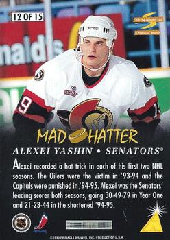 1995-96 Summit - Mad Hatter #12 Alexei Yashin Back