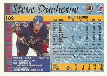 1995-96 Topps #102 Steve Duchesne Back