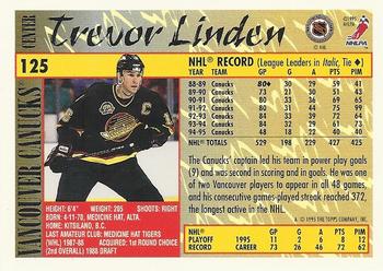 1995-96 Topps #125 Trevor Linden Back