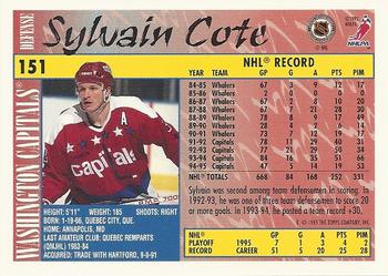 1995-96 Topps #151 Sylvain Cote Back