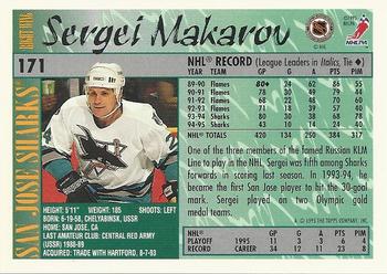1995-96 Topps #171 Sergei Makarov Back