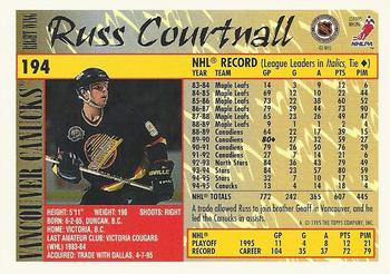 1995-96 Topps #194 Russ Courtnall Back