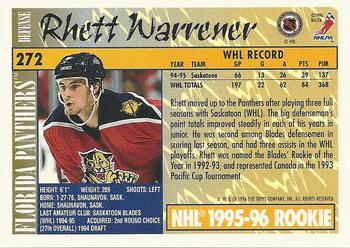 1995-96 Topps #272 Rhett Warrener Back