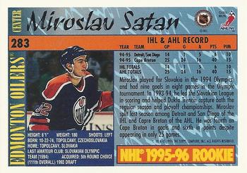 1995-96 Topps #283 Miroslav Satan Back