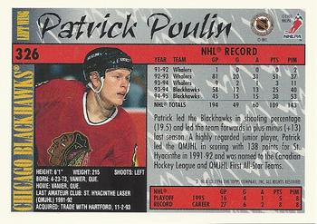 1995-96 Topps #326 Patrick Poulin Back