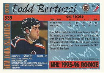 1995-96 Topps #339 Todd Bertuzzi Back