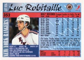1995-96 Topps #352 Luc Robitaille Back