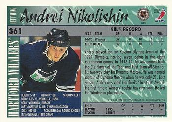 1995-96 Topps #361 Andrei Nikolishin Back