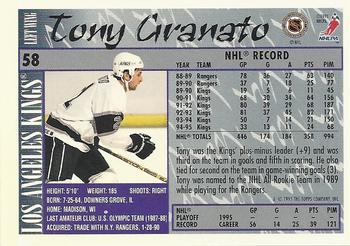 1995-96 Topps #58 Tony Granato Back