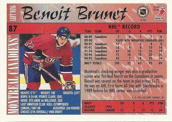1995-96 Topps #87 Benoit Brunet Back