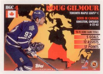 1995-96 Topps - Home Grown Canada #HGC4 Doug Gilmour Back