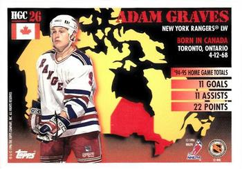 1995-96 Topps - Home Grown Canada #HGC26 Adam Graves Back