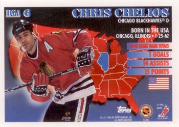 1995-96 Topps - Home Grown USA #HGA6 Chris Chelios Back