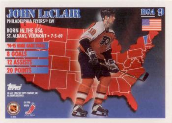 1995-96 Topps - Home Grown USA #HGA9 John LeClair Back