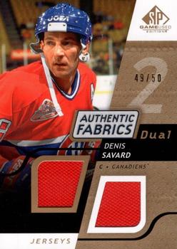 2008-09 SP Game Used - Authentic Fabrics Dual Gold #AF-DS Denis Savard  Front