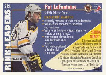 1995-96 Topps - Rink Leaders #5RL Pat LaFontaine Back