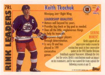 1995-96 Topps - Rink Leaders #7RL Keith Tkachuk Back