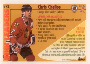 1995-96 Topps - Rink Leaders #9RL Chris Chelios Back